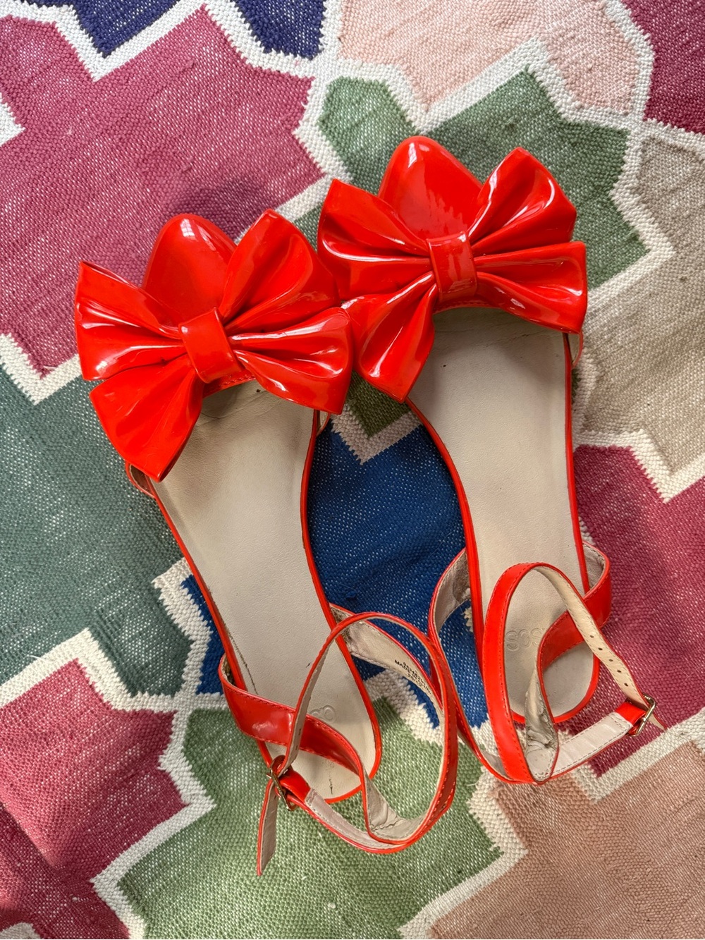 Orange Bow ASOS Slingback Flats